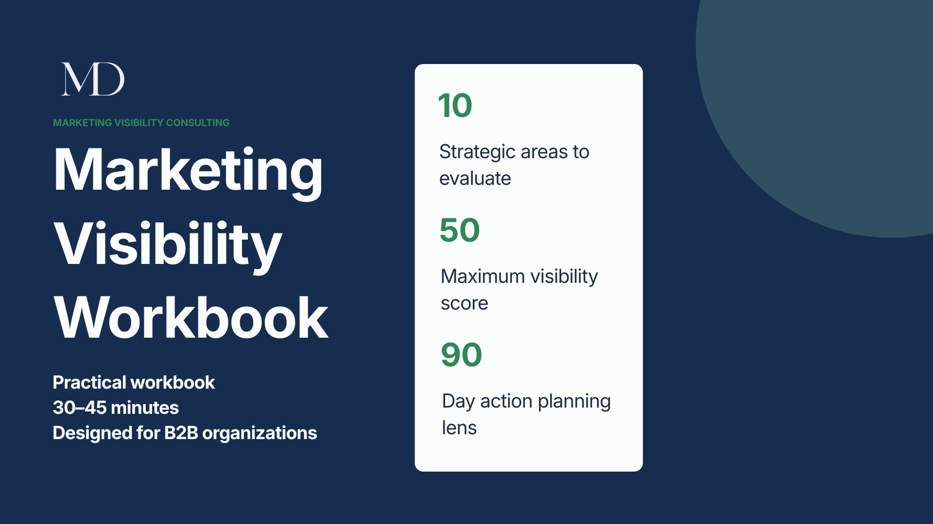 Marketing Visibility Workbook cover